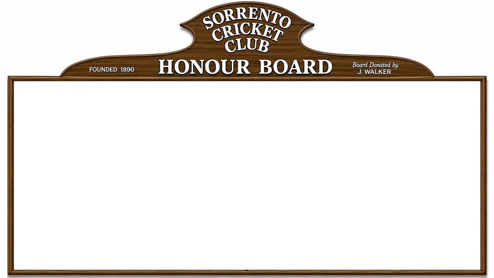 Sorrento Cricket Club Honour Board